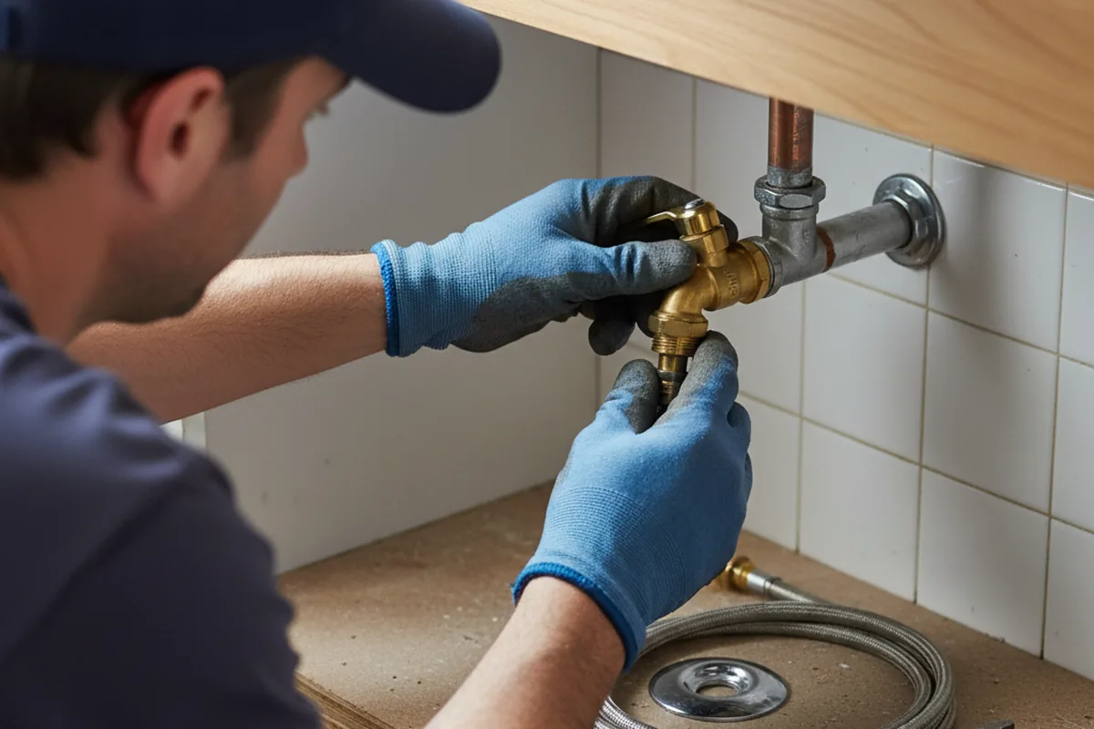 Shutoff valve and fitting work during Emergency Plumbing in Warm Springs